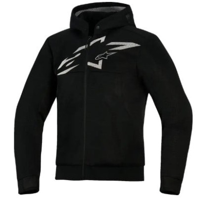 Hanorac moto ALPINESTARS HOODIE CHROME SUPERAIR BLACK/GRAY/WH