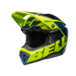 Casca de motocross BELL Moto 10 Spherical - Sliced Matte/Gloss Retina/Blue