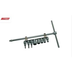 Cheie în formă de T cu set de 8 biți CRUZTOOLS