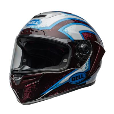 Casca moto BELL Race Star DLX Flex - Xenon Gloss Red/Silver