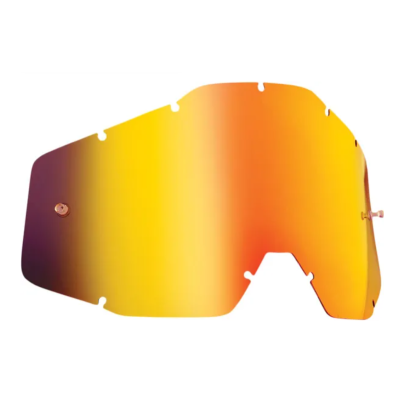 Placă pentru ochelari de motocross FMF PowerBomb/PowerCore Goggle ANTI FOG RED MIRROR SMOKE