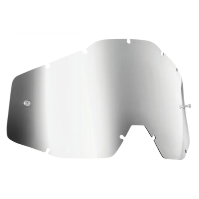 Placă pentru ochelari de motocross FMF PowerBomb/PowerCore Goggle ANTI FOG SILVER MIRROR