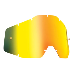 Placă pentru ochelari de motocross FMF PowerBomb/PowerCore Goggle ANTI FOG GOLD MIRROR SMOKE