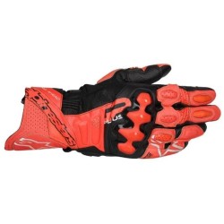 Mănuși din piele ALPINESTARS GP+ R V3 LTHR RED Fluo