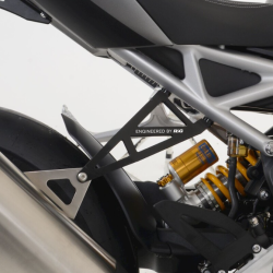 Kit de Plăci de Acoperire pentru Suporturi de Picior R&G RACING și Suporturi pentru Eșapament argintii - Triumph Speed Triple RS/RR