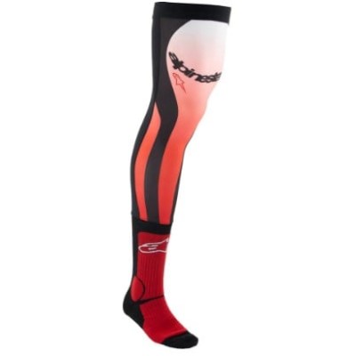 Sosete motocross ALPINESTARS KNEE BRACE RED/WT