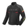 Jachetă textilă SECA AIRFLOW III BLACK/RED/FLUO