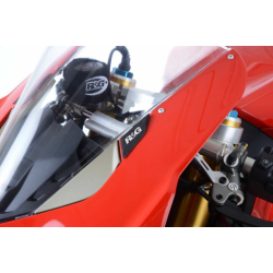 Placă pentru oglinzi R&G RACING Mirror Blanking Plate - Negru Ducati Panigale V4 18-22