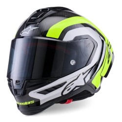 Casca ALPINESTARS Supertech R10 Arius Negru/Silver/ Galben Fluo