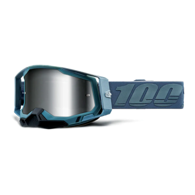 Ochelari de motocross 100% RACECRAFT 2 Battleship - Mirror Silver