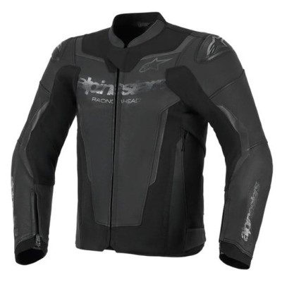 Jachetă din piele ALPINESTARS GP FORCE V2 BLACK/BLACK