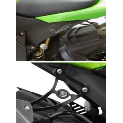 Kit de Plăci de Acoperire pentru Suporturi de Picior R&G RACING Negru Kawasaki ZX6R/RR