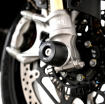 Capace de protecție R&G RACING pentru furcă neagră Aprilia Tuono 1100 V4 Factory 25-26 thumb