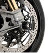 Capace de protecție R&G RACING pentru furcă neagră Aprilia Tuono 1100 V4 Factory 25-26 thumb