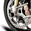 Capace de protecție R&G RACING pentru furcă neagră Aprilia Tuono 1100 V4 Factory 25-26 thumb