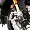 Capace de protecție R&G RACING pentru furcă neagră Aprilia Tuono 1100 V4 Factory 25-26