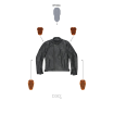 Jachetă moto PANDO MOTO TWIN LEATHER BLACK thumb