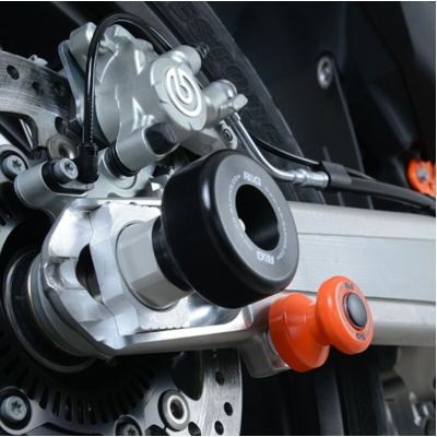 Capace de protecție pentru os R&G RACING Swingarm Protectors Black KTM 690 SMC-R 19-25
