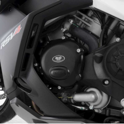 Protecție pentru motor R&G RACING (Generator) Capac de protecție a carterului stâng negru Aprilia Tuono 1100 V4 21-24 / RSV4 1100 22-24