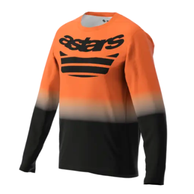 Tricou de ciclism ALPINESTARS LS A-DURA ASTARS 2.0 ORANGE/BLACK