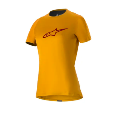 Tricou de ciclism pentru femei ALPINESTARS STELLA SS A-DURA RIDE ORANGE