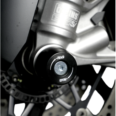 Capace de protecție pentru furcă R&G RACING Black Ducati Panigale V4 25-26