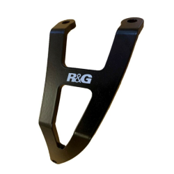 Suport pentru număr R&G RACING Rear Footrest Blanking Plate Kit Negru Aprilia RSV4 1100 22-24