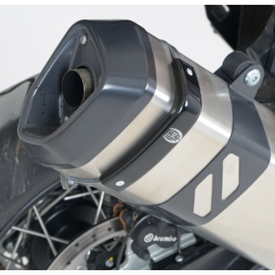 Protector pentru generația R&G RACING Exhaust Protector Black Aprilia/Honda/Suzuki/Kawasaki