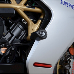 Capace de protecție R&G RACING Aero Crash Protectors - Negru MV Agusta Superveloce 800 20-24