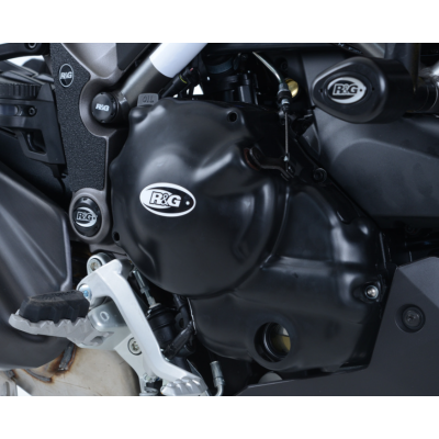 Protecție pentru motor R&G RACING Capac de protecție a carterului drept Negru Ducati 950 Multistrada 17-21