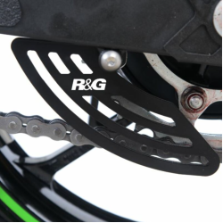 Protector pentru lanț R&G RACING Toe Chain Guard (Shark Tooth) Negru Kawasaki Ninja 400 18-24