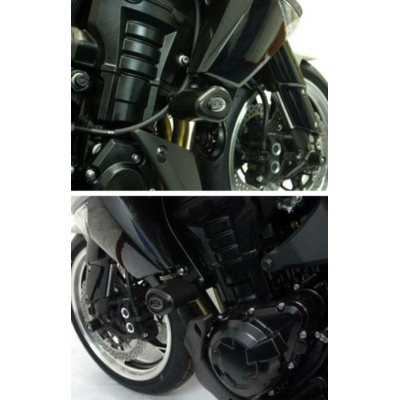 Capace de protecție R&G RACING Aero Crash Protectors Black Kawasaki Z1000 10-20