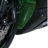 Protector pentru generația R&G RACING Grilă de aluminiu pentru țeavă de evacuare - Negru Kawasaki ZX-6 R 19-21
