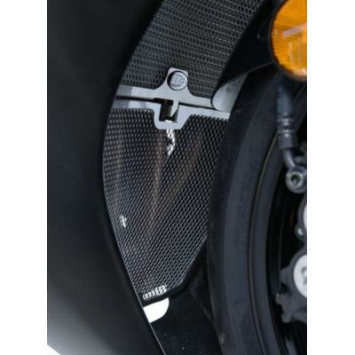 Protector pentru generația R&G RACING Grilă de aluminiu pentru țeava de evacuare - Negru Yamaha YZF-R6 17-21