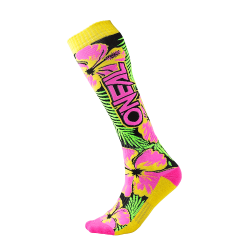 Sosete termice O'NEAL PRO MX ISLAND roz/verde/galben
