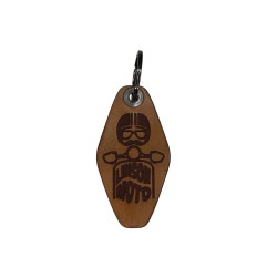 Breloc LINSONMOTO MOUSTACHE BROWN