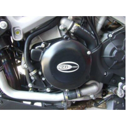 Protecție motor R&G RACING Capac de protecție pentru carter stâng Negru Aprilia RSV4/Tuono 11-15