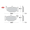 piesa SBS BRAKE PAD SINT SPATE piesa SBS BRAKE PAD SINT SPATE thumb