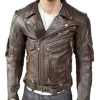 Vesta moto din piele ROADER ROCK BROWN