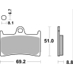 Plăcuțe sinterizate duble SBS 634DS-2 thumb