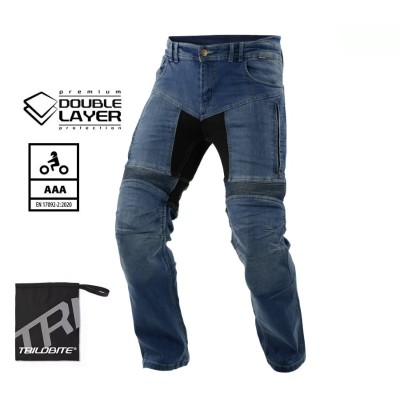 Jeans moto TRILOBITE PARADO DOUBLELAYER AAA REGUAL FIT MEN BLUE LEVEL 2