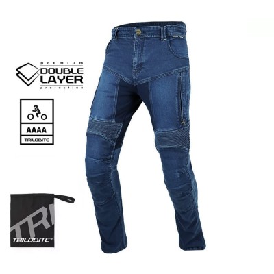 Jeans moto TRILOBITE PARADO DOUBLELAYER AAA REGUAL FIT MEN BLUE LEVEL 2