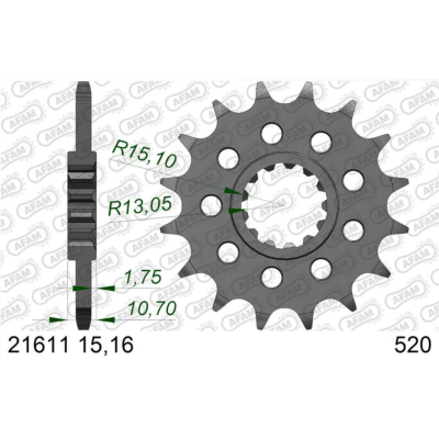 Roata dințată frontală (pinion) 520-16 dinți