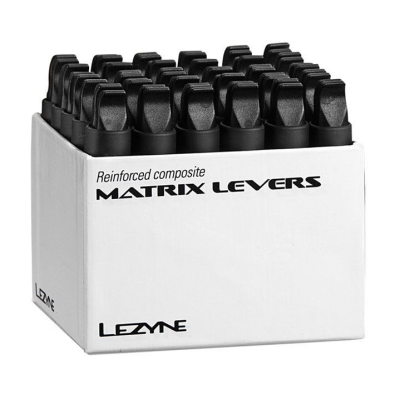 Set de levier pentru anvelope LEZYNE MATRIX LEVER BOX Of 30 Black Tire Levers
