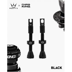 Ventil de bicicletă Peaty's x Chris King (MK2) Valves Tubeless - 60mm / Negru