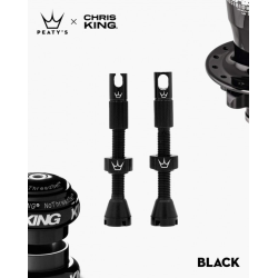 Ventil de bicicletă Peaty's x Chris King (MK2) Ventile Tubeless - 42mm / Negru Ventil de bicicletă Peaty's x Chris King (MK2) Ventile Tubeless - 42mm / Negru