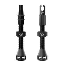 Valvă de bicicletă Peaty's Holeshot Fast Flow Tubeless Valves - 42mm / Negru Valvă de bicicletă Peaty's Holeshot Fast Flow Tubeless Valves - 42mm / Negru