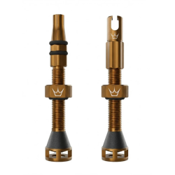 Ventil de bicicletă Peaty's Holeshot Fast Flow Tubeless Valves - 42mm / Bourbon
