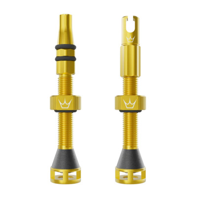 Ventil de bicicletă Peaty's Holeshot Fast Flow Tubeless Valves - 42mm / Gold Ventil de bicicletă Peaty's Holeshot Fast Flow Tubeless Valves - 42mm / Gold