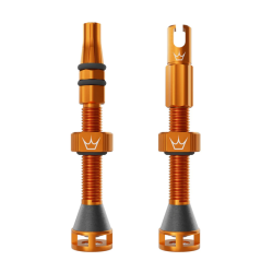 Ventil de bicicletă Peaty's Holeshot Fast Flow Tubeless Valves - 42mm / Mango Ventil de bicicletă Peaty's Holeshot Fast Flow Tubeless Valves - 42mm / Mango